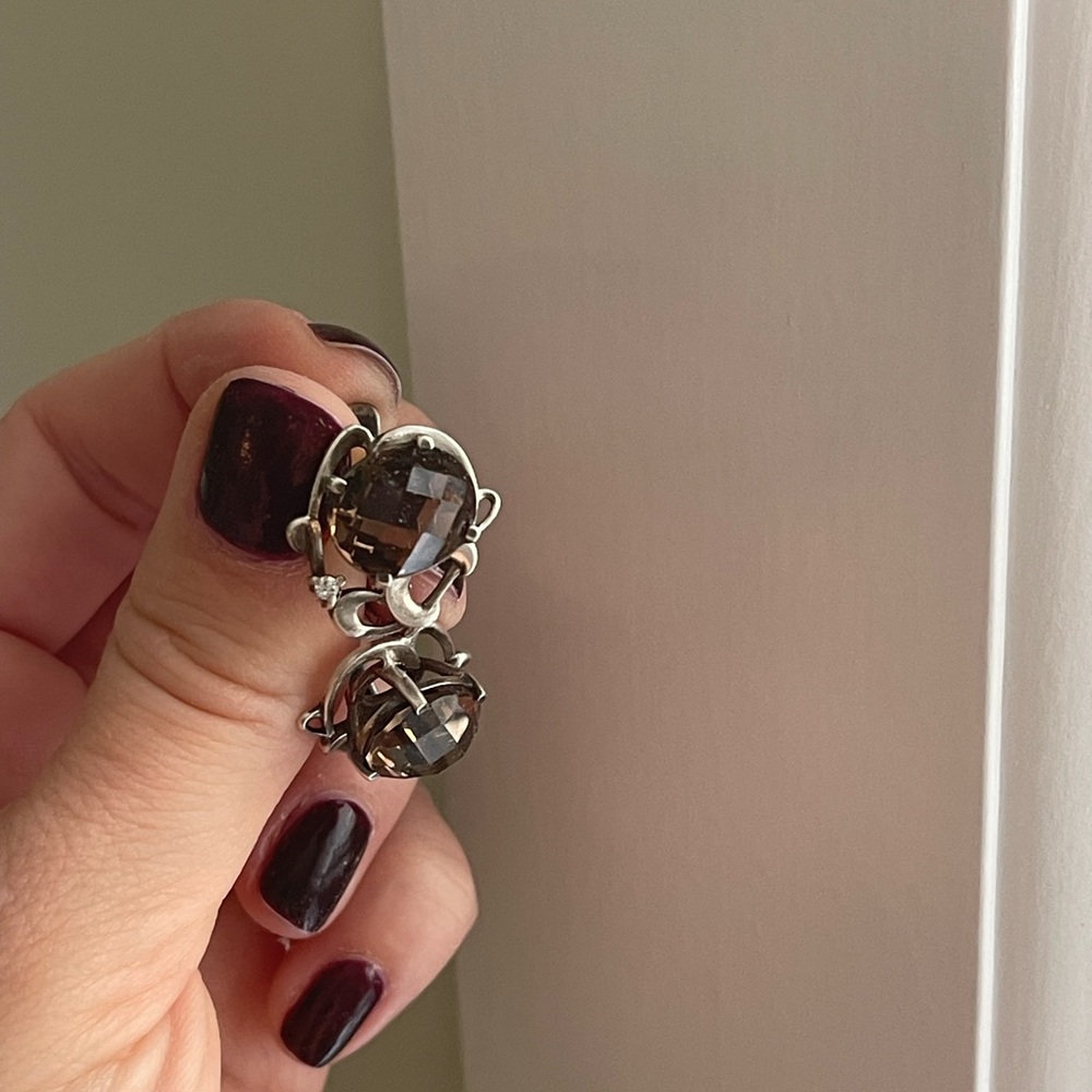 Silver 925 earrings with Rauh Topaz